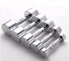 Gravity R Chrome Steel Dumbbell Set, 1 - 10 kg, 10 pairs Gravity R Chrome Steel Dumbbell Set, 1 - 10 kg, 10 pairs