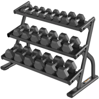 Life Fitness 3-Tier Flat Dumbbell Rack Life Fitness 3-Tier Flat Dumbbell Rack