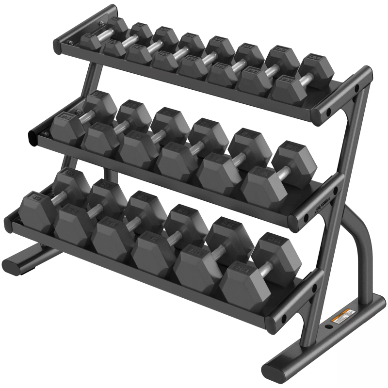 Life Fitness 3-Tier Flat Dumbbell Rack