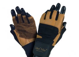 MADMAX PROFESSIONAL Gloves for fitness, Men's, Natural brown / black MADMAX PROFESSIONAL Gloves for fitness, Men's, Natural brown / black