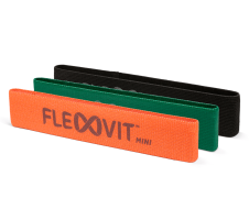 FLEXVIT Mini knit bands bundle (3), athlete with bag FLEXVIT Mini knit bands bundle (3), athlete with bag