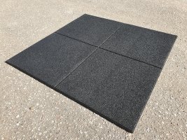 SBR rubber flooring, 100x100cm, thickness: 15 mm, black SBR rubber flooring, 100x100cm, thickness: 15 mm, black