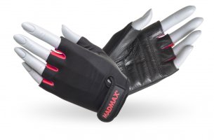 MADMAX Rainbow Gloves for fitness, Women's, BLACK/RUBINE RED MADMAX Rainbow Gloves for fitness, Women's, BLACK/RUBINE RED