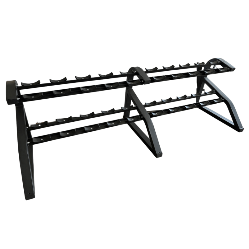 Gravigy R Line Double Tier Dumbbell Rack, for 10 dumbbell pairs